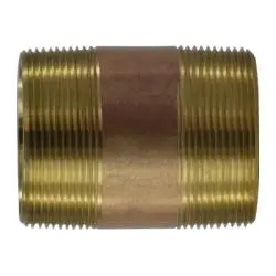 40170 - 2 In Mpt X 2 In Mpt Lead-Free Red Brass Seamless Pipe Nipple, 8 In Long 1