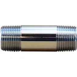 41002 - Brass Chrome-Plated Pipe Nipple, 1/8 In Mpt X 1/8 In Mpt, 1-1/2 In Length 1