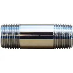 41060 - 1/2 In X 1/2 In Lead-Free Brass Close Nipple, Chrome-Plated Finish 1