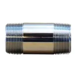 41100 - Brass Chrome-Plated Close Nipple, 1 In Mpt X 1 In Mpt, High-Pressure Rated 1