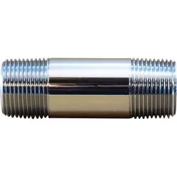 41101 - 1 In X 1 In Brass Pipe Nipple, 2 In Length, Chrome-Plated Finish 1