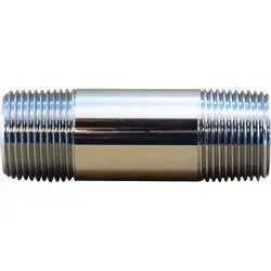 41105 - 1 In X 1 In Male Pipe Thread Brass Pipe Nipple, 4 In Length 1