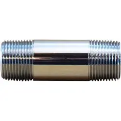 41107 - 1 In X 1 In Lead-Free Brass Pipe Nipple, 5 In Length, Chrome-Plated 1