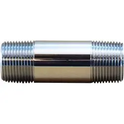 41111 - 1 In X 1 In Male Pipe Thread Brass Nipple, 8 In Length 1