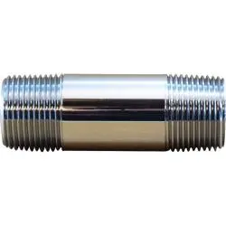41113 - 1 In Mpt X 1 In Mpt Chrome-Plated Brass Pipe Nipple, 10 In Length 1