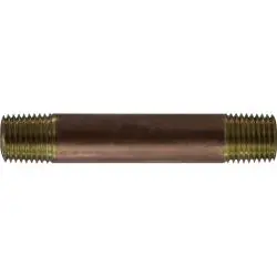 42022 - 1/4 In Mpt X 1/4 In Mpt Red Brass Nipple, 2 In Length 1