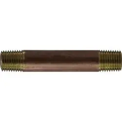 42023 - 2-1/2 In Red Brass Nipple, 1/4 In Mpt X 1/4 In Mpt Connection 1