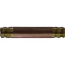 42025 - 1/4 In Mpt X 1/4 In Mpt Red Brass Nipple, 3-1/2 In Long 1