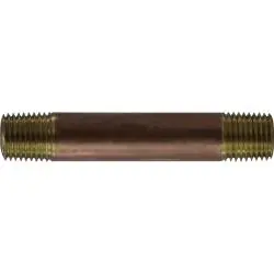 42030 - 1/4 In Mpt X 1/4 In Mpt Brass Nipple, 6 In Length 1