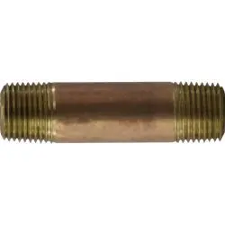42065 - 1/2 In X 1/2 In Mpt Brass Nipple Fitting, 3-1/2 In Long 1