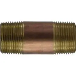 42101 - 1 In Mpt X 1 In Mpt Red Brass Nipple, 2 In Length 1