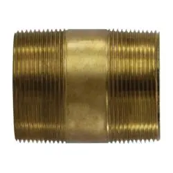 42164 - 2 In Mpt X 2 In Mpt Brass Nipple, 4 In Length, Schedule 80/Xh 1
