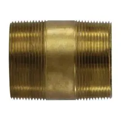 42168 - 2 In Mpt X 2 In Mpt Brass Nipple Fitting, 6 In Length, Sch 80/Xh 1