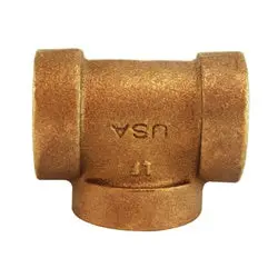 43253 - 1/2 In Fpt Brass Tee Fitting, Durable Bronze Construction, 250 Psi Rated 1