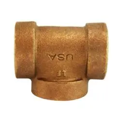 43255 - Bronze Pipe Tee 1 In Fpt X 1 In Fpt X 1 In Fpt, Schedule Xh 1