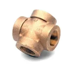 43393 - 1/2 In Fpt Bronze Cross Fitting For Plumbing Applications 1