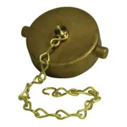 444062 - 2-1/2 In Female Nst Brass Fire Hose Cap With Chain 1