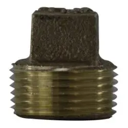 44675Lf - 1 In Mpt Lead-Free Bronze Solid Square Head Plug, 1.19 In Length 1