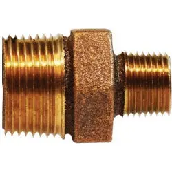 44742 - 1/2 In Mpt X 3/8 In Mpt Bronze Reducing Hex Nipple Fitting 1