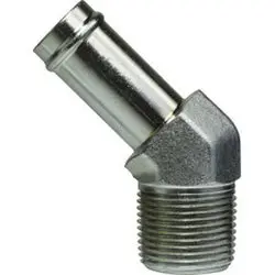 4503108 - 5/8-In Beaded Stem X 1/2-In Male Nptf 45-Degree Insert Elbow, Steel Construction 1