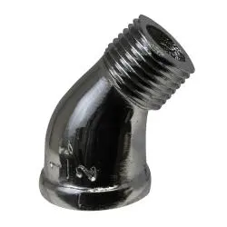45200 - 45-Degree Bronze Street Elbow, 1/8 In Fpt X 1/8 In Mpt, Chrome-Plated Finish 1
