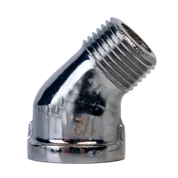 45205Lfcp - 45-Degree Chrome-Plated Elbow Fitting, 1 In Fnpt X 1 In Mnpt, Lead-Free Bronze 1