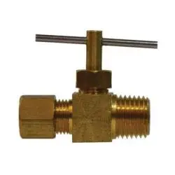 46002 - 1/4 X 1/8-In Brass Needle Valve With Compression To Mip Connection 1