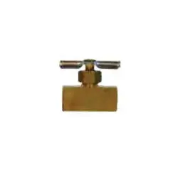 46056B - 1/4 X 1/4 In Brass Needle Valve, Fip X Fip, 150 Psi, 1.60 In Length 1