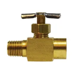 46061L - 1/4 X 1/4 In Brass Light Pattern Needle Valve With Mip & Fip Connections 1