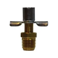 46084 - 1/4 In Brass Drain Cock With Mip Connection, External Seat And Spout, 1.56 In Length 1