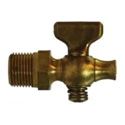46310 - 1/8 In Brass Air Cock With Mip X Straight Nose Connection, Tee Handle Operator 1