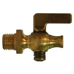46315 - 1/8 In Brass Air Cock With Mip Connection, 2.11 In Length, 1.71 In Height 1