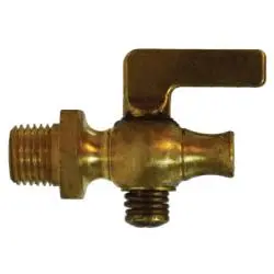 46316 - 1/4 In Mip X Straight Nose Brass Air Cock, 2.16 In L X 1.71 In H, Lever Handle 1