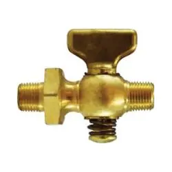 46321 - 1/4 In Mip X Mip Brass Air Cock, 1.92 In Length, 1.55 In Height 1