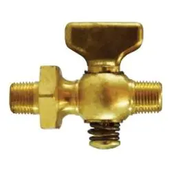 46322 - 3/8 In Mip X Mip Brass Air Cock With Tee Handle And Hex Shoulder 1