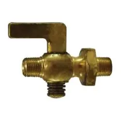 46324 - 1/8 In Brass Air Cock With Mip X Mip Connections, 2.09 In Length, 1.69 In Height 1