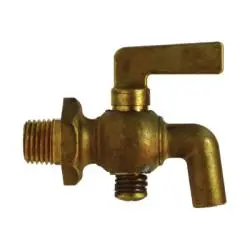 46336 - 1/4 In Mip X Bibb Nose Brass Air Cock, 2.2 In Length, 1.67 In Height, 80 Psi 1
