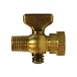 46371 - 1/4 In Mip To Fip Air Cock With Brass Body And Tee Handle, 2.06 In Length, 1.55 In Height 1