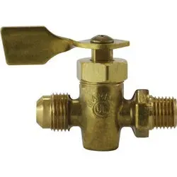 46430M - 3/8 X 3/8 In Brass Solid Bottom Fuel Valve, Flared X Mpt, 30 Psi Rating 1