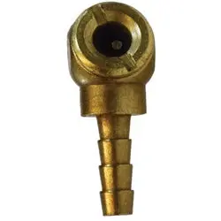 46607 - 1/4 In Hose Barbed Live Air Ball Foot Chuck - Durable Brass, 120 Psi Max Pressure 1