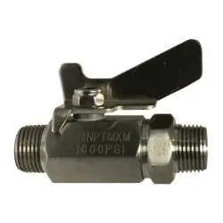 46913Ss - 3/8-In Mpt X Mpt Miniature Ball Valve In 316 Stainless Steel, 1000 Psi, 2.65 In Length 1
