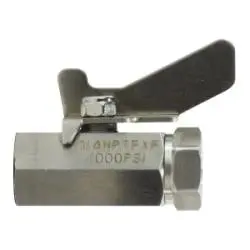 46922Ss - 1/4-In Fpt X Fpt 316 Stainless Steel Miniature Ball Valve, 2.34 In Length, 1000 Psi Wog 1