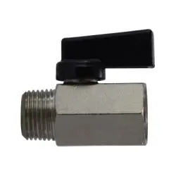46930 - 1/8-In Mpt X Fpt Forged Brass Mini Ball Valve With Chrome-Plated Finish 1