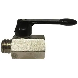 46930L - 1/8-In Mini Ball Valve, Mpt X Fpt, Chrome-Plated Brass, 450 Psi 1