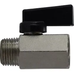 46932 - 3/8 In Mpt X Fpt Mini Ball Valve, Chrome-Plated Brass, 450 Psi, 1/4-Turn Operation 1