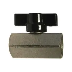 46935Lt - 1/4-In Fpt X Fpt Mini Ball Valve, Chrome-Plated Brass, 450 Psi, 32-176°F 1