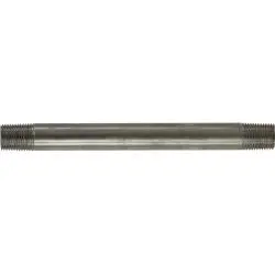 48017 - 1/8 In X 1/8 In 12 In Sch 40 Welded Pipe Nipple, 304 Stainless Steel 1