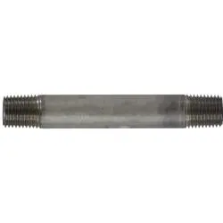 48020 - 1/4 In Mpt X 1/4 In Mpt, 7/8 In Welded Pipe Nipple, 304 Stainless Steel, Sch 40 1