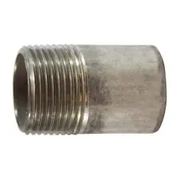 48141T - 1-1/2 In Toe X 1-1/2 In Plain End Pipe Nipple, 2 In Long, 304 Stainless Steel 1