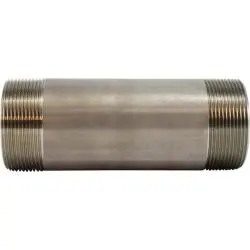 48162 - 2 In Mpt X 2 In Mpt Stainless Steel Welded Pipe Nipple, 3 In Long, Sch 40 1